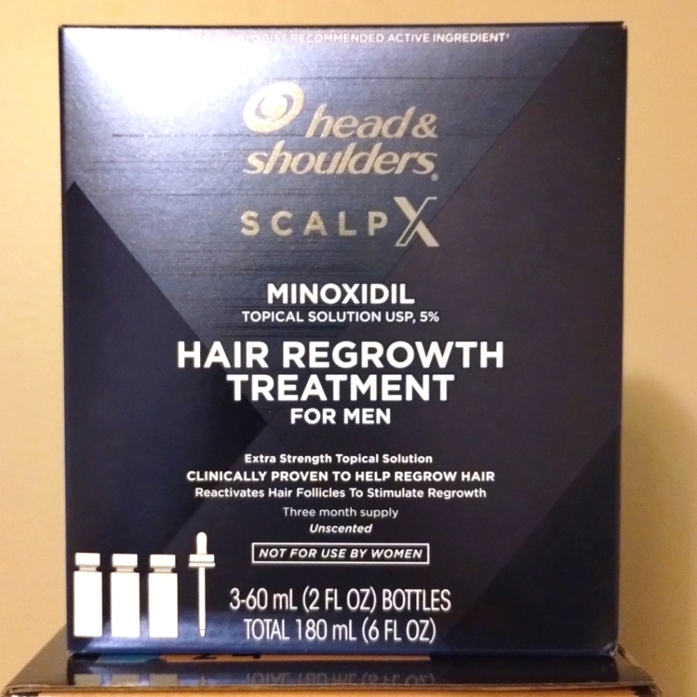 Head and Shoulders Scalp X, 3 Month 5% Minoxidil Hair Regrowth Treatment for Men